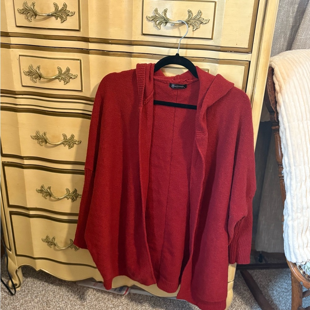 NWOT - Open Front Cardigan with Hood - Picture 2 of 5